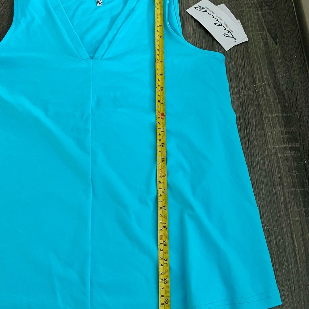 Lulu-B Cooling Tank Top UPF 50 Plus Bright Aqua Blue NWT Size Small new w/ tags​ - Picture 6 of 11